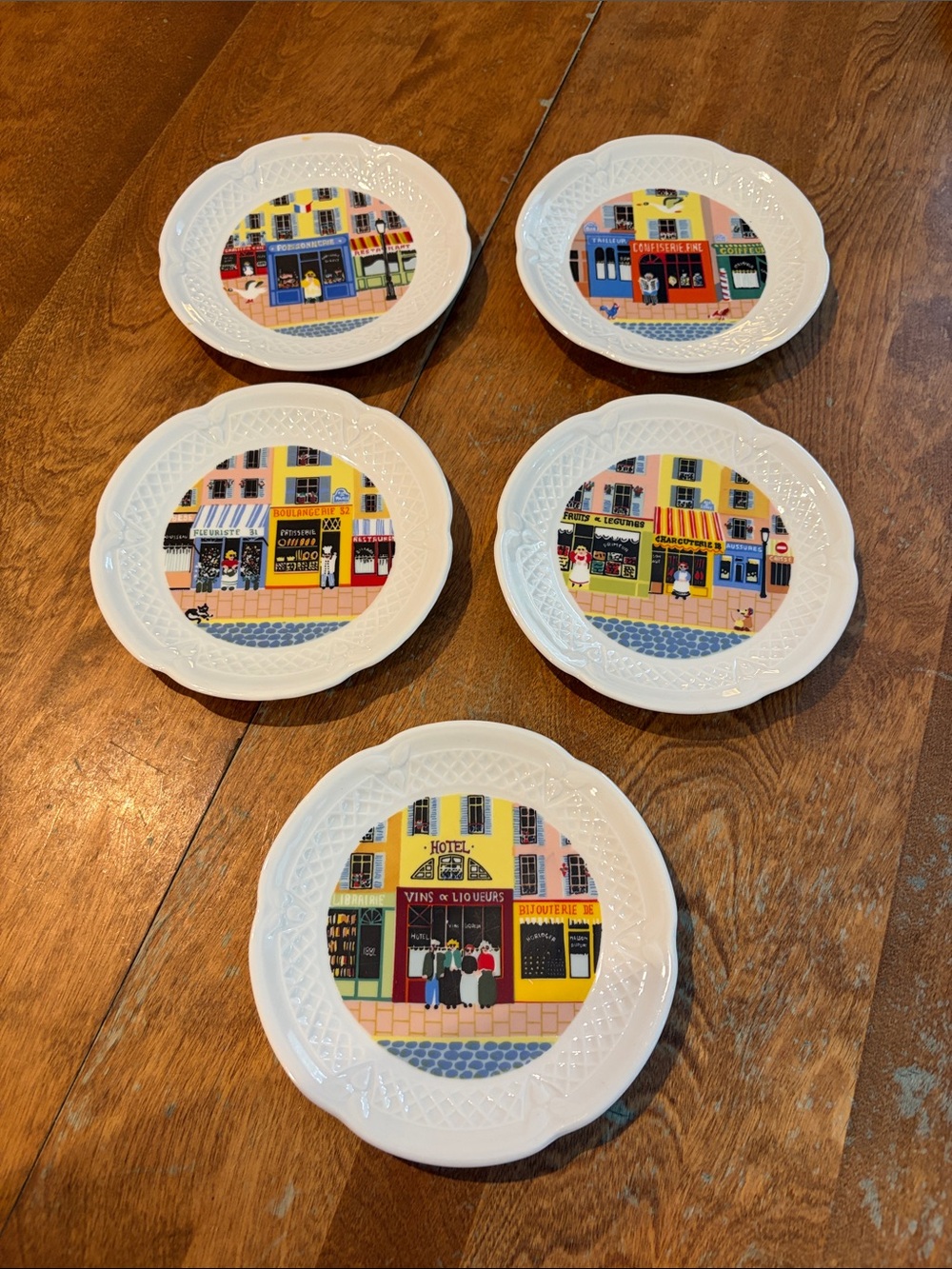 Philippe Deshoulieres Canape Plates Merchant Row set of 5